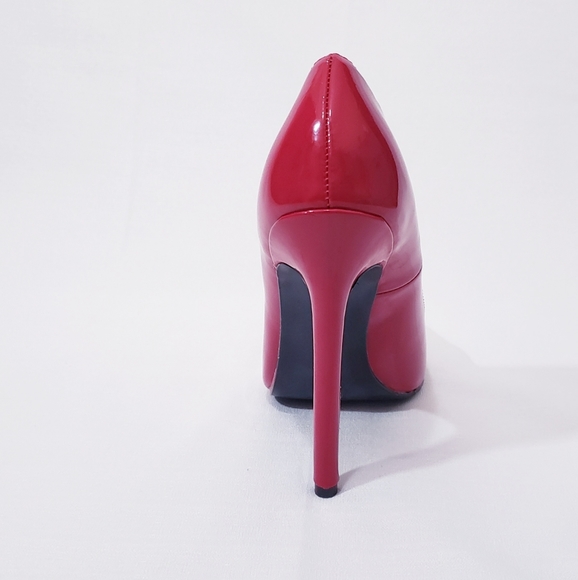 Size 6 Red Sexy 20 Patent Stiletto PointedToe Pump - Picture 3 of 4